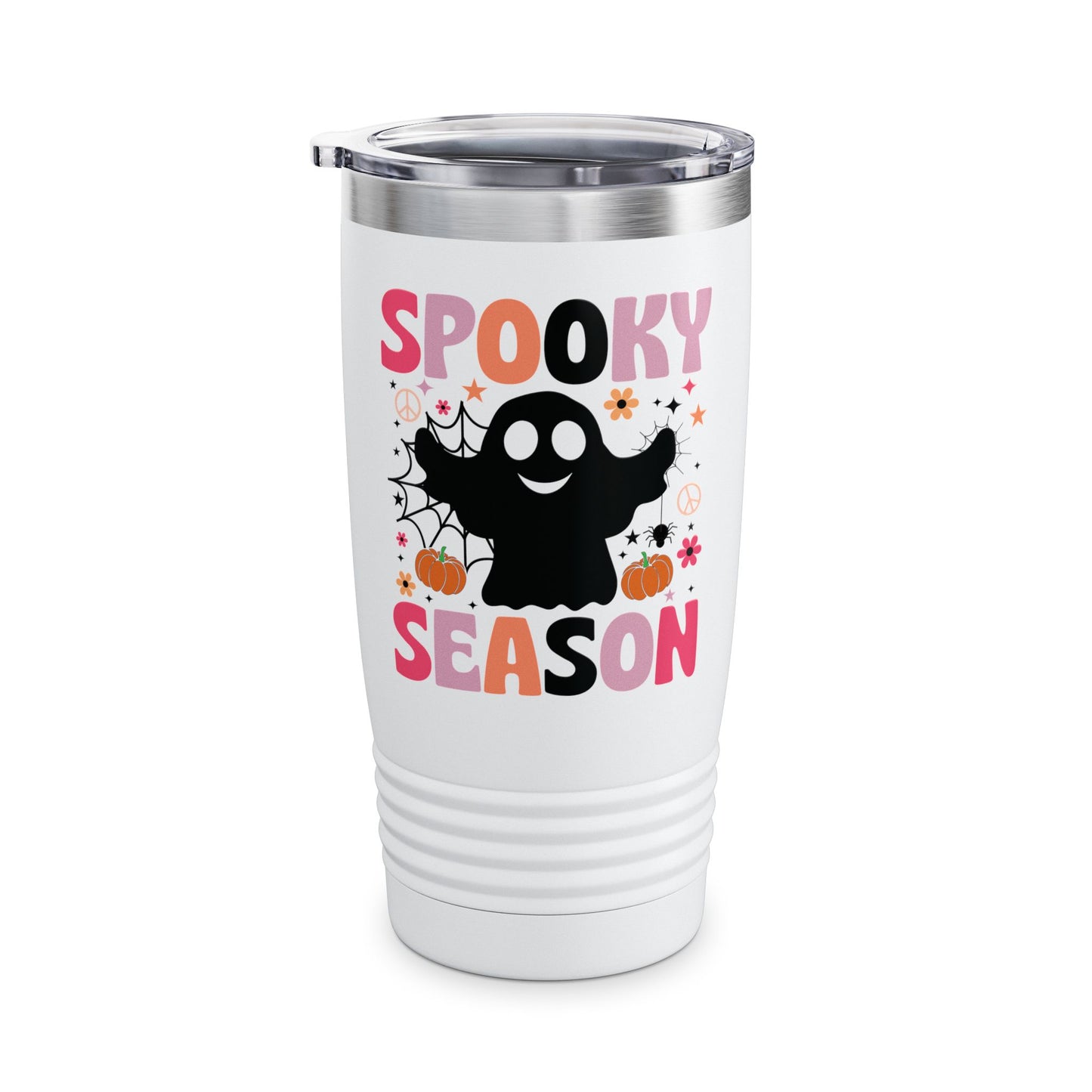 Groovy Spooky Season Cute Ghost Pumpkin Halloween Tumbler For Men Women Kids