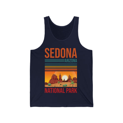 Sedona Arizona National Park Mountains Camping Vacation  Tank Top For Men Women Travelers