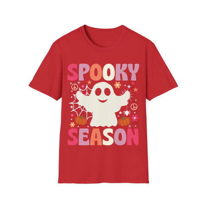 Groovy Spooky Season Cute Ghost Pumpkin Halloween T-Shirt For Men Women Kids