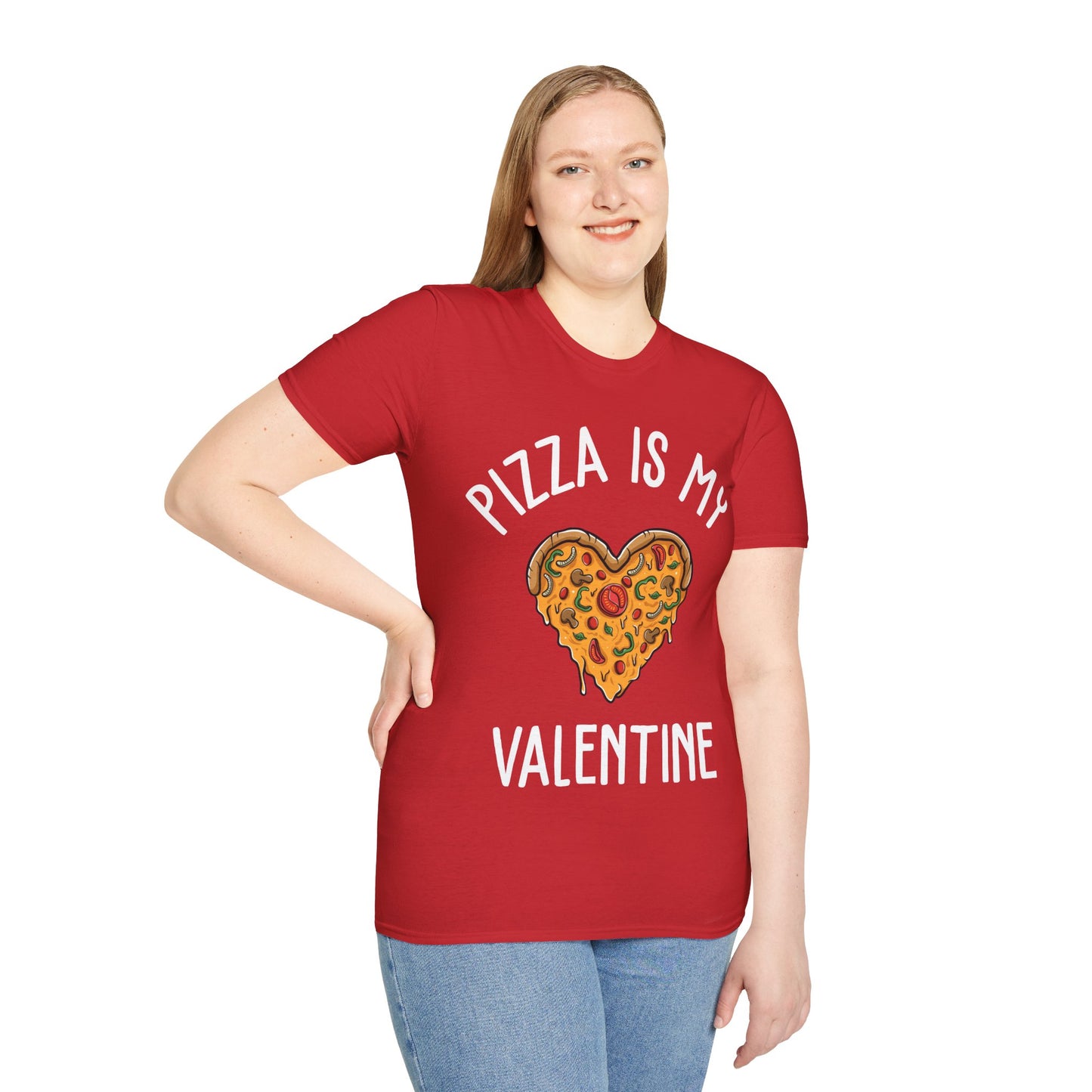 Funny Pizza Is My Valentine Love Heart Valentines Day Girl Boy Foodie Food T-Shirt