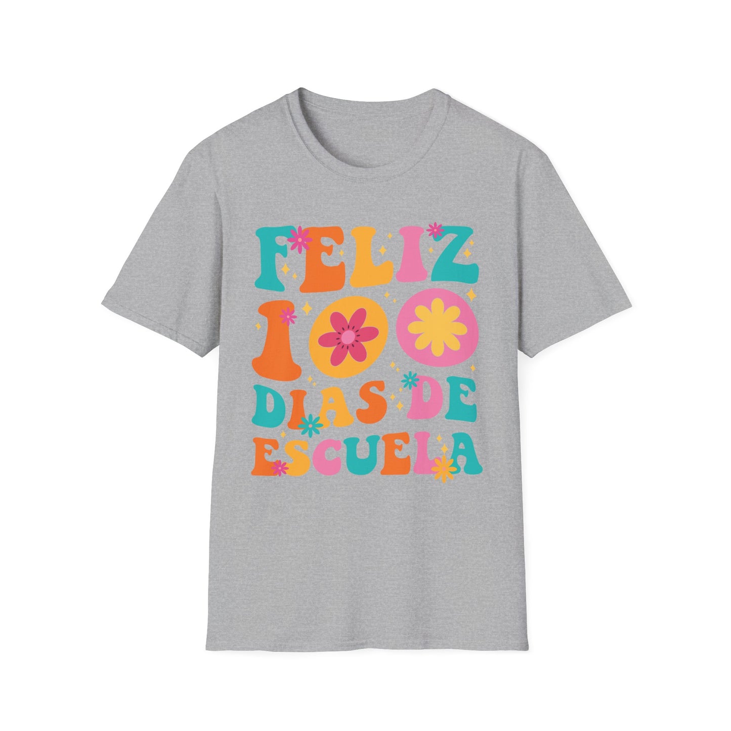 Funny Feliz 100 Diaz De Escuela 100th Day School Spanish Teacher T-Shirt For Men Women Kids