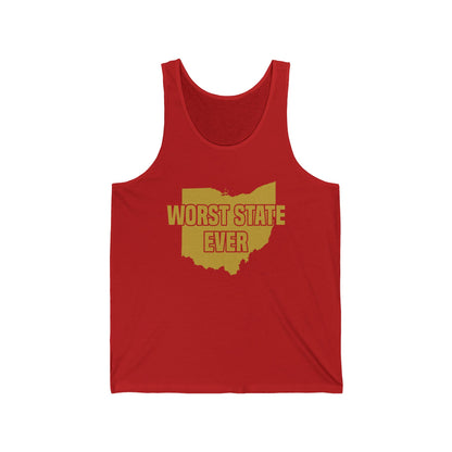 Worst State Ever Ohio Sucks Michigan Sports Fan Tank Tops For Men Women