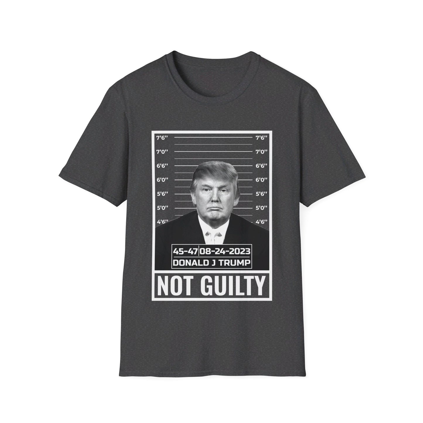 Donald Trump Police Mugshot Not Guilty President Legend 45 47 T-Shirt For Men Women