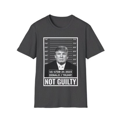 Donald Trump Police Mugshot Not Guilty President Legend 45 47 T-Shirt For Men Women