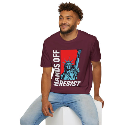 Resist Statue of Liberty Hands Off Resistance Protest T-Shirt For Men Women