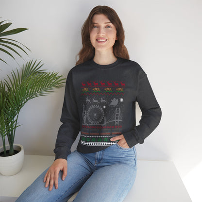 I Love California Christmas Santa, Reindeer Funny Ugly Christmas Jumper Sweatshirt