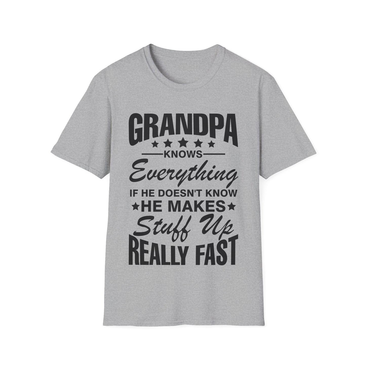 Grandpa Knows Everything Funny Gift For Father's Day Grandfather T-Shirt