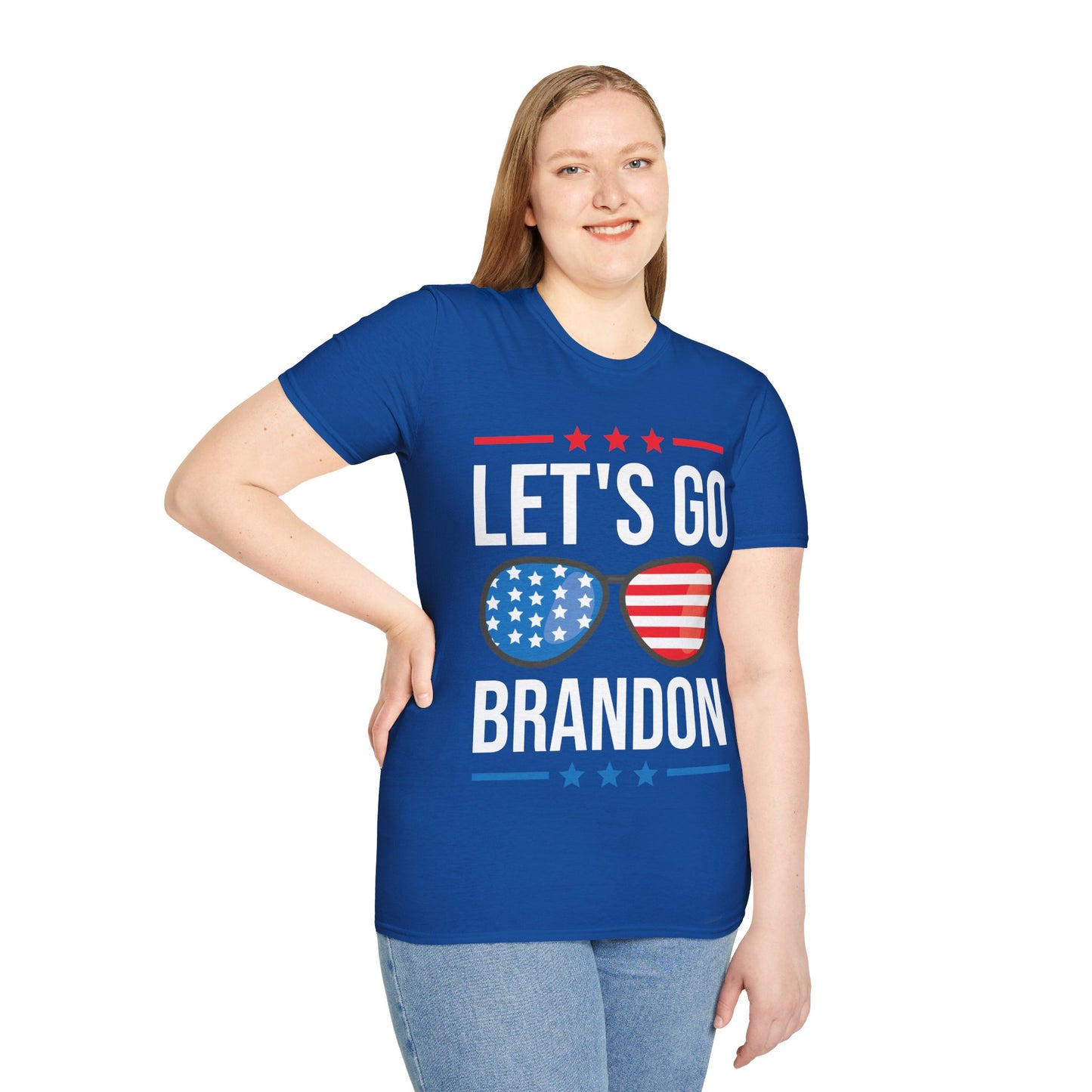 Vintage Old American  Lets Go Brandon Sunglasses T-Shirt Men Women