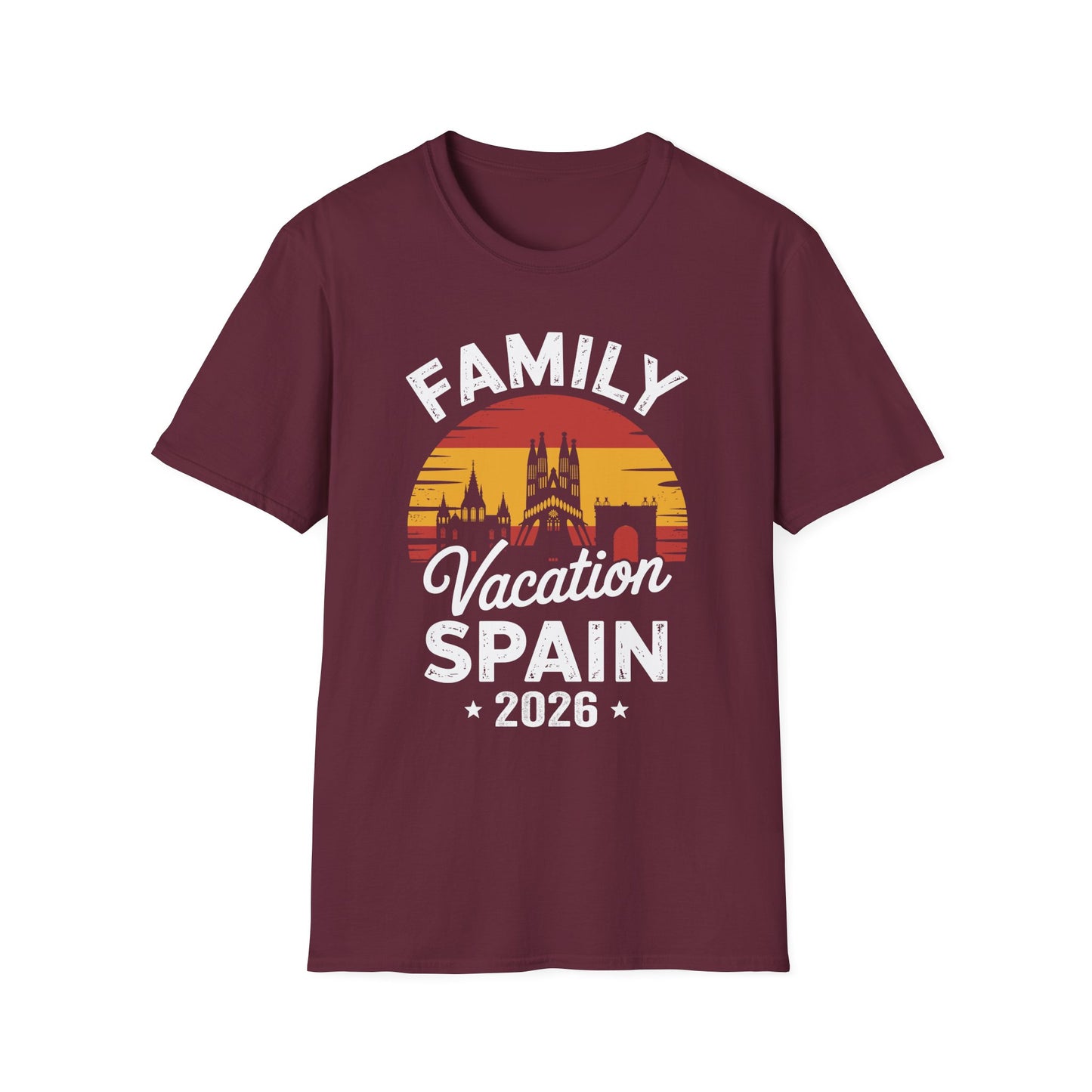 Family Vacation Spain 2026 Traveler Trip Tour T-Shirt For Men Women Tourist