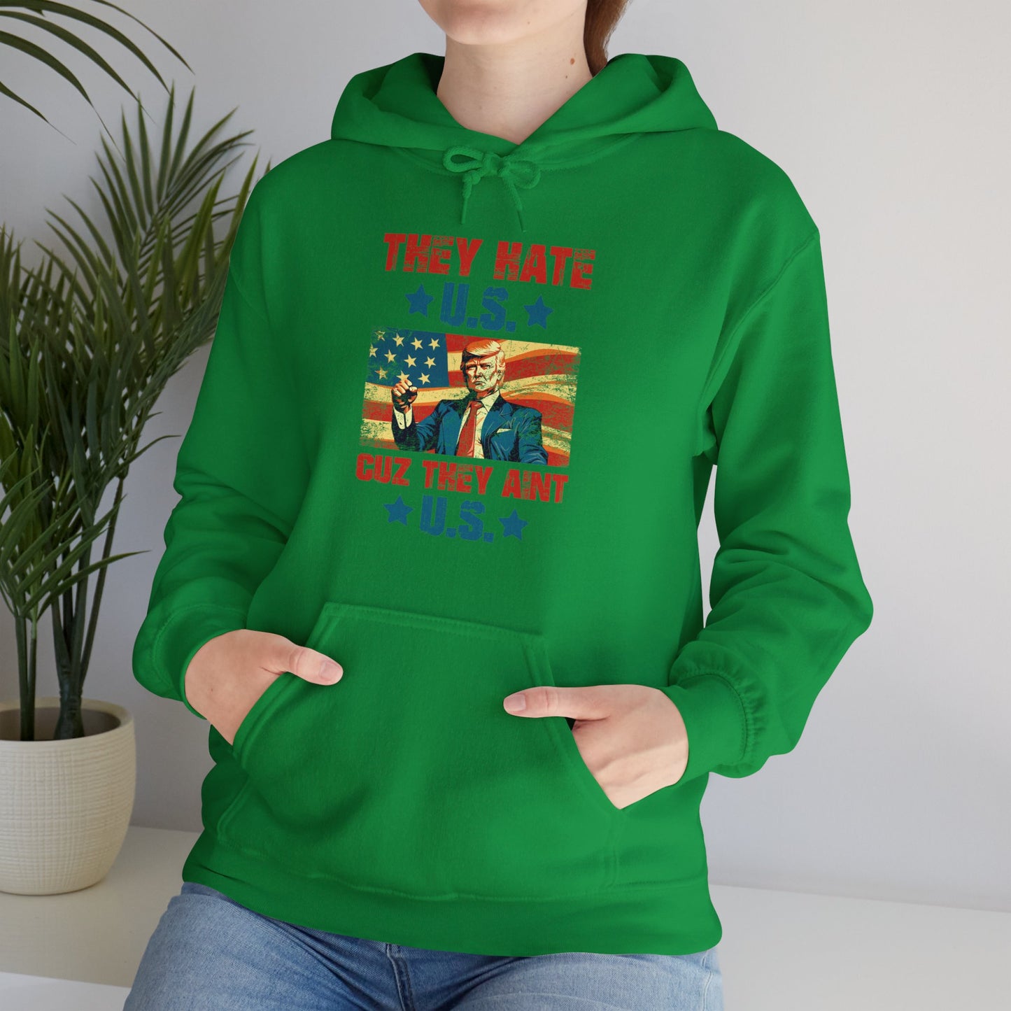 They Hate Us Cuz They Ain't Us Funny Trump 4th Of July 2024 Hoodie For Men Women Hoodie