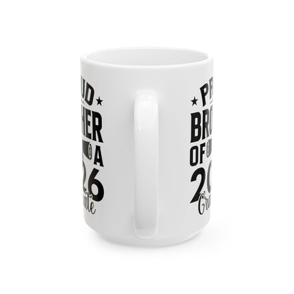 Retro Graduation Proud Brother Of A 2026 Graduate Senior Coffee Mug For Men Womens
