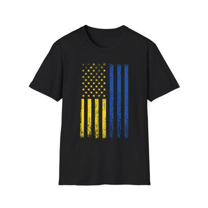 Ukrainian Lover Ukrainian American Flag I Stand With Ukraine T-Shirt