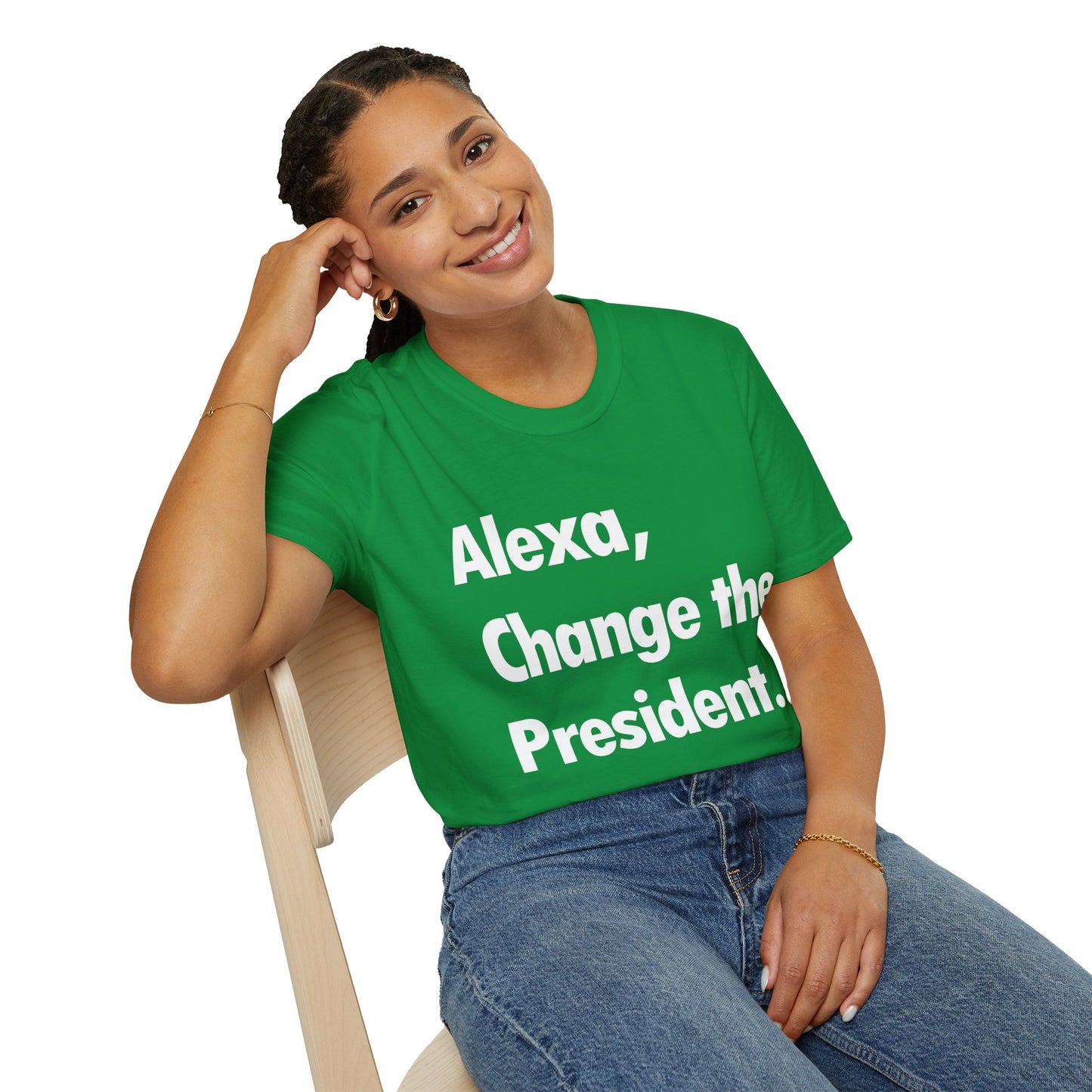 Funny Alexa Change The President Political Saying T-Shirt Men Women