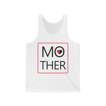 Womens Mother Heart Retro Mothers Day Mom Tank Tops