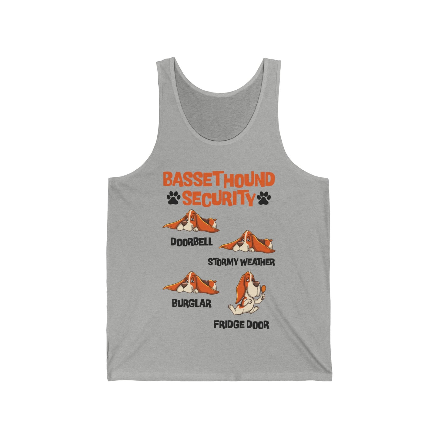 Basset Hound Security Cute Animal Funny Dog Pet Lover Puppy Tank Top For Men Women Tank Top