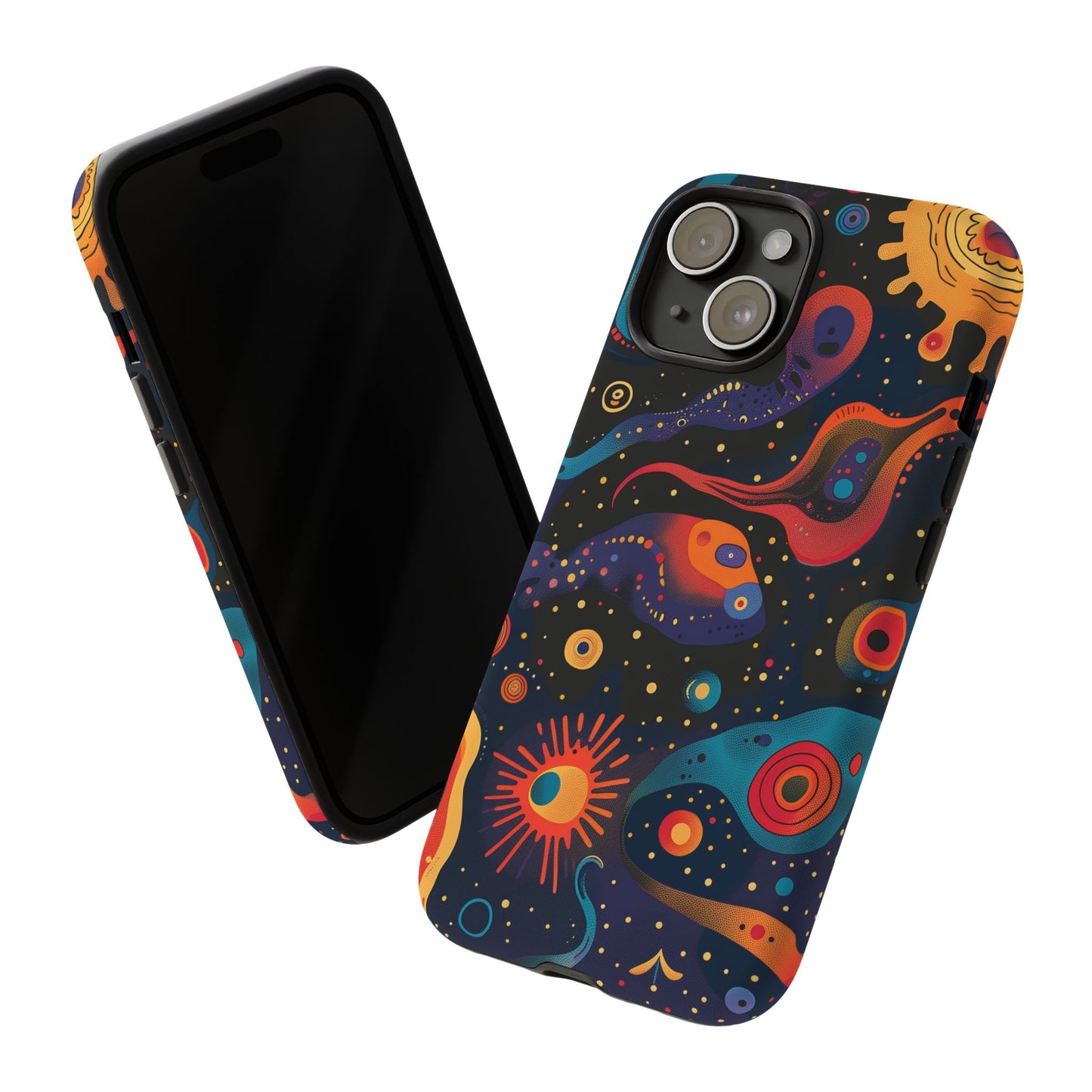 Space Oddity Pattern iPhone 13 14 15  16 Pro Max Plus Case Wireless Charging Compatible Tough Cases Protection, Magnetic Phone Case for iPhone Classic Series