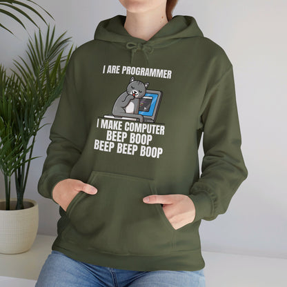 Funny I Are Programmer I Make Computer Beep Boop Cute Cat Hoodie For Men Women Hoodie