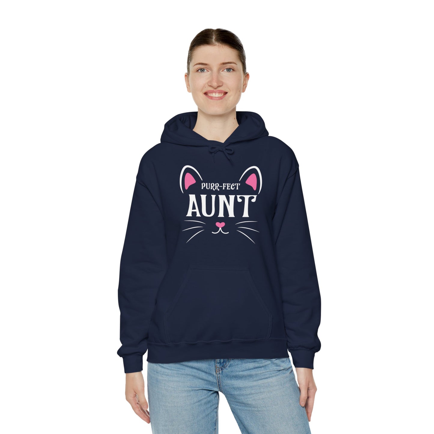 PURR-FECT Aunt Funny Cat Lover Cute Funny Kitten Hoodie Gift For Men Women Hoodie