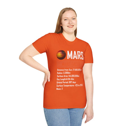 Mars Facts About Mars Planet Space Lover T-Shirt Men Women