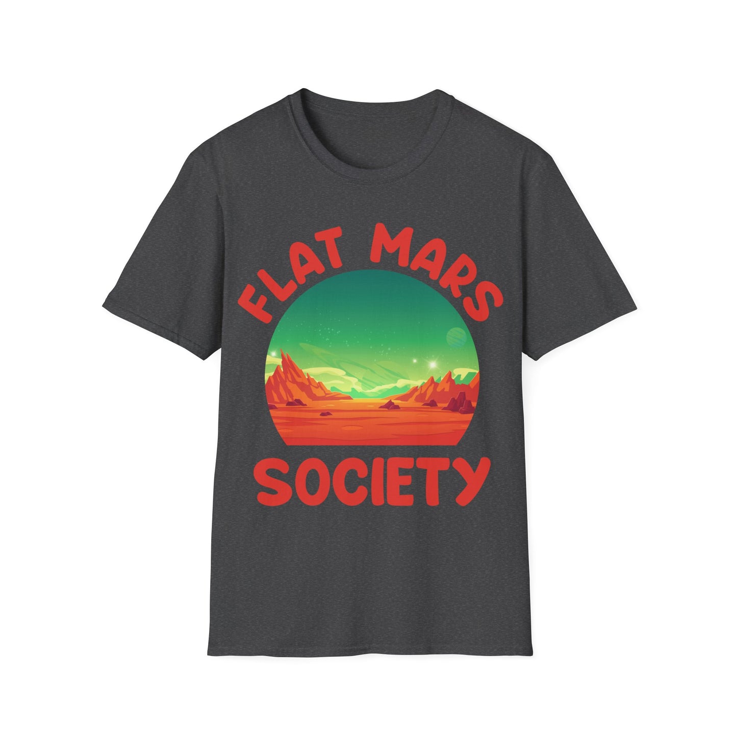 Flat Mars Society Space Astronaut Astronomy Science T-Shirt Men Women