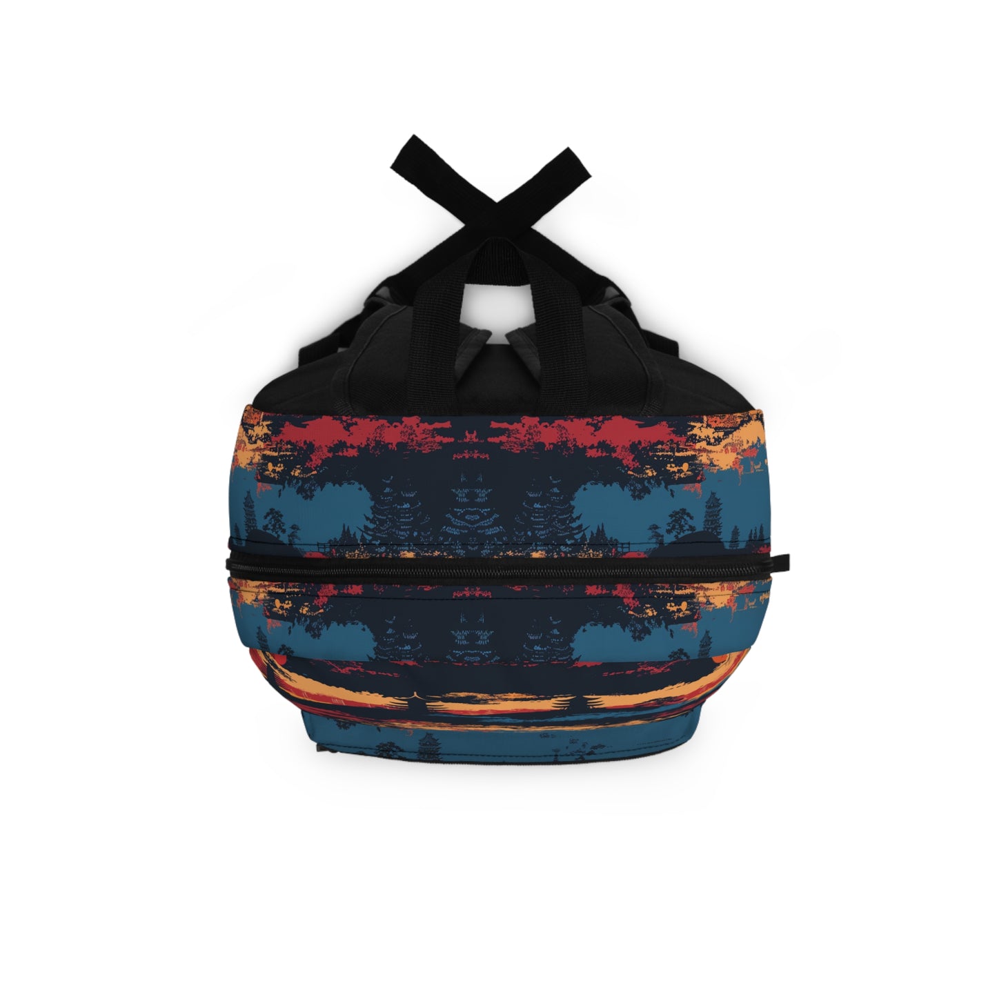 Samurai Sunset Pattern Backpacks For Men Women Kids School Travel, Capacity School Backpacks