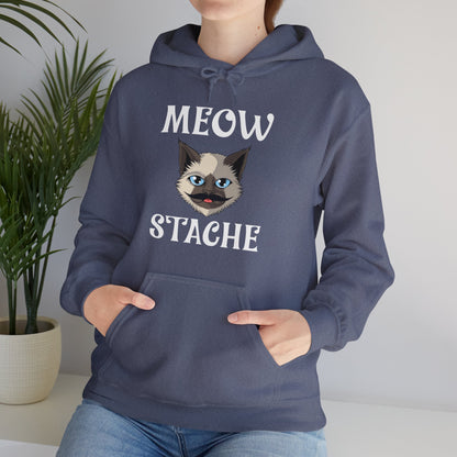 Meowstache Cat Mustache Moustache Beard Bearded Kitten Lovers Hoodie For Men Women Hoodie