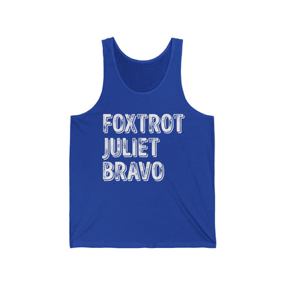 Retro Vintage Foxtrot Juliet Bravo Tank Tops For Men Women