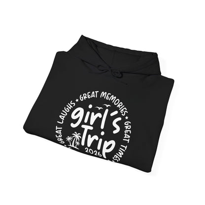 Girl's Trip 2026 Memories Friends Trip Matching Vacation Hoodie For Women