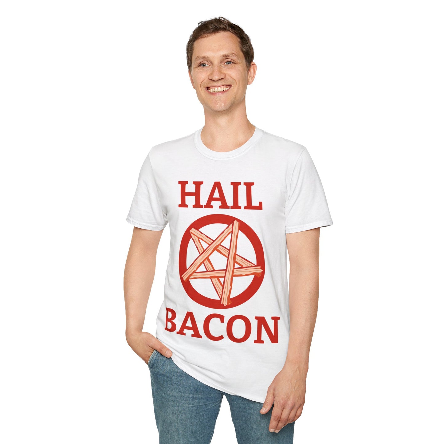 Hail Bacon Funny Bacon Food Lover Foodie Shirt for Men Hail Bacon T-Shirt