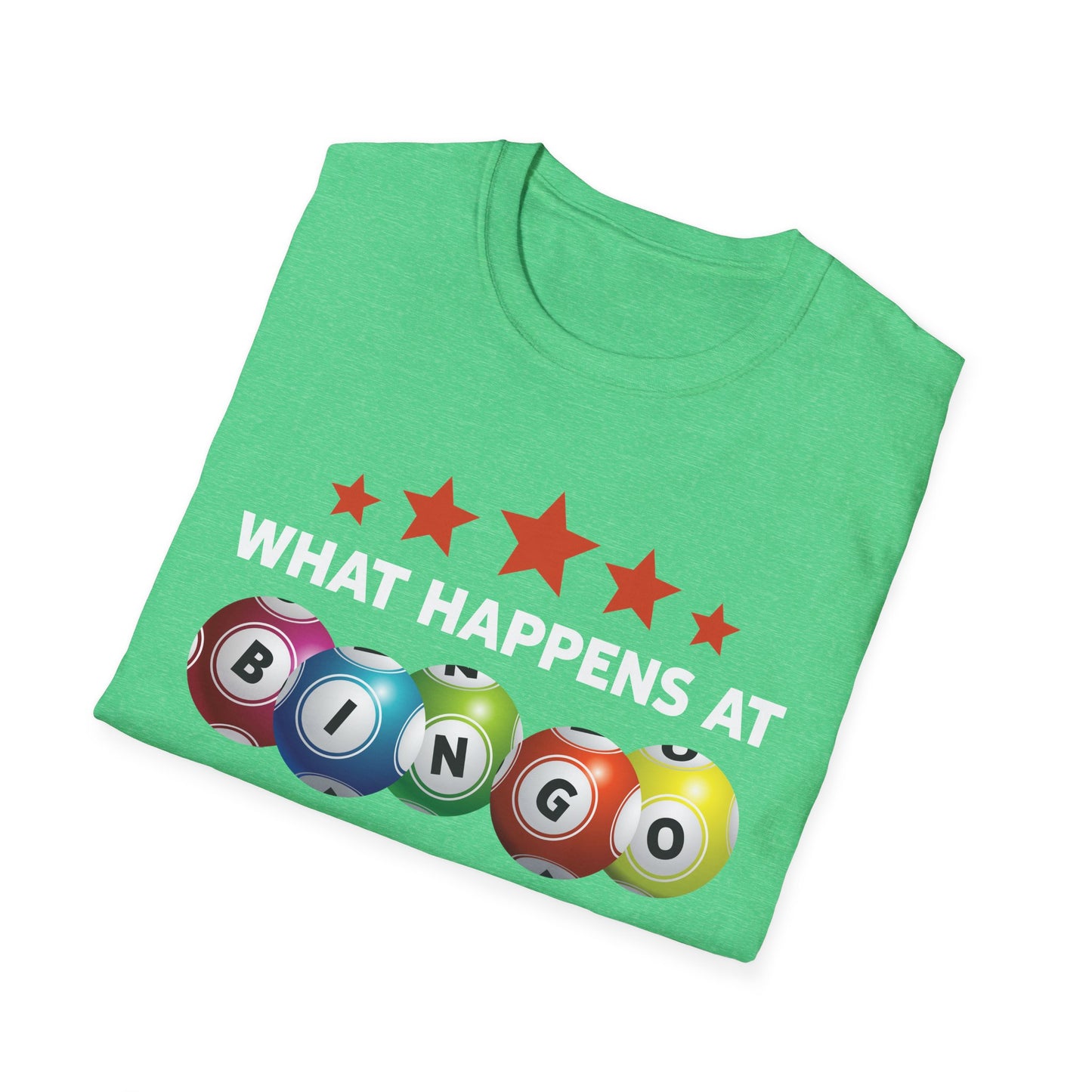 Funny Lucky Bingo What Happens at Bingo Stays at Bingo T-Shirt Men Women