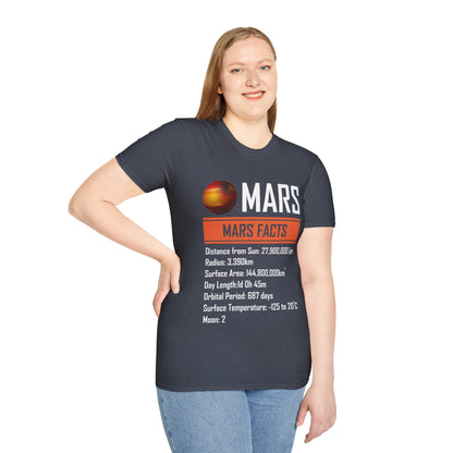 Mars Facts About Mars Planet Space Lover T-Shirt Men Women