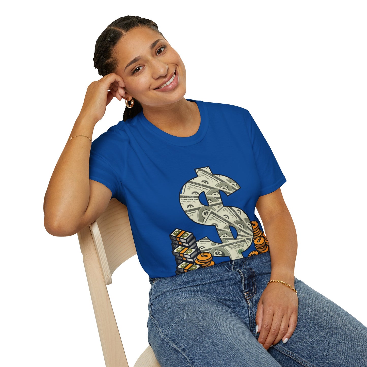 Cool As Dollar Bill Dollar Sign $$ Gift T-Shirt For Men Women T-Shirt