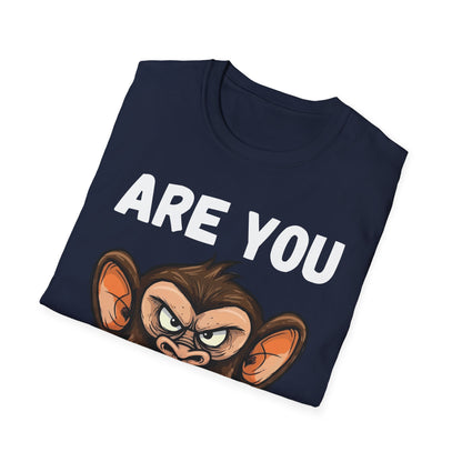 Humor are You Serious Grumpy Funny Monkey Meme T-Shirt