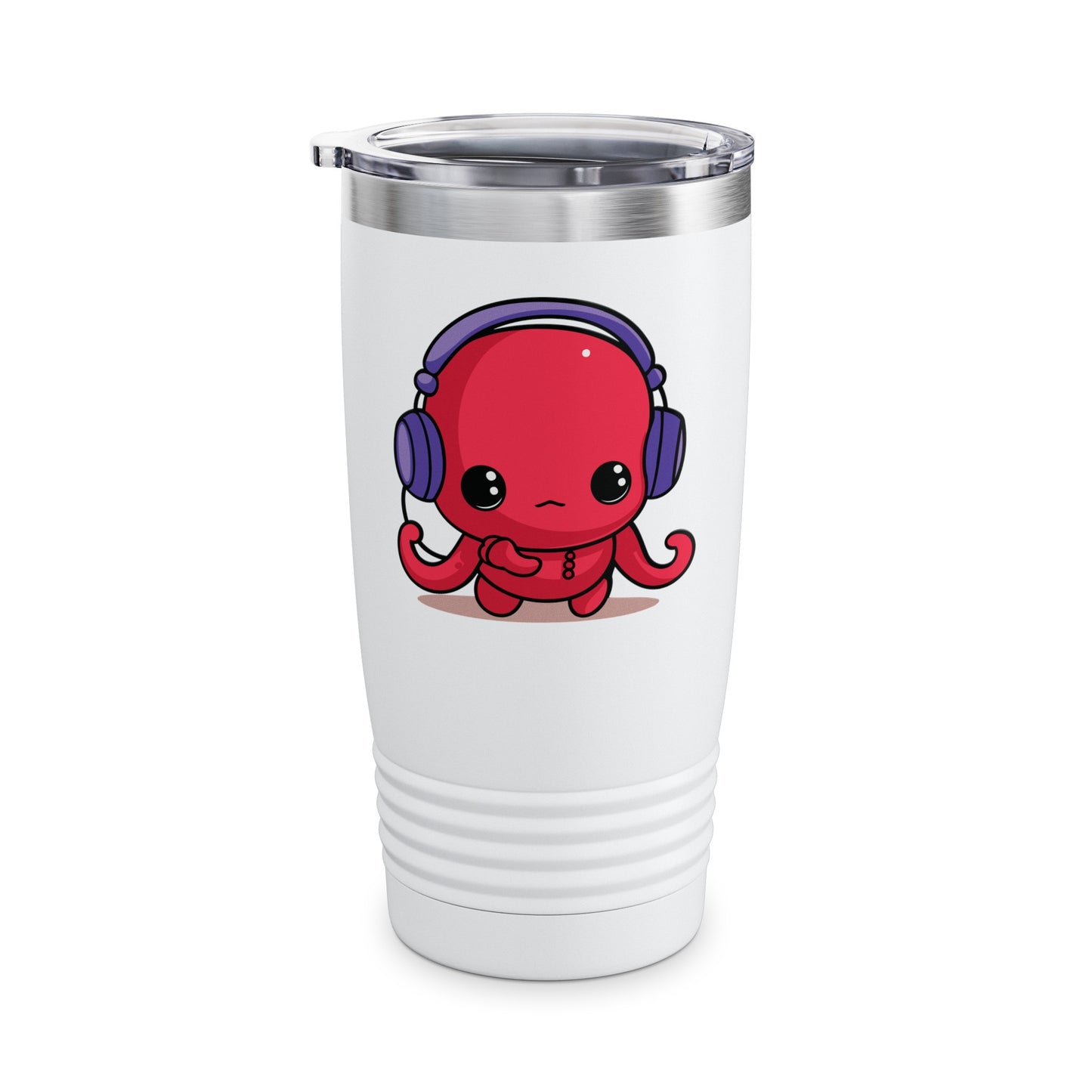 Cute Kawaii Octopus Cartoon Wearing Headphones Music Pop Tumbler For Men Women Tumbler