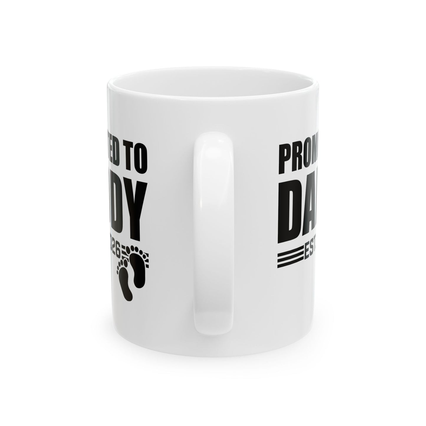 Mens Promoted To Daddy 2026 Pregnancy Announcement Gift Coffee Mug