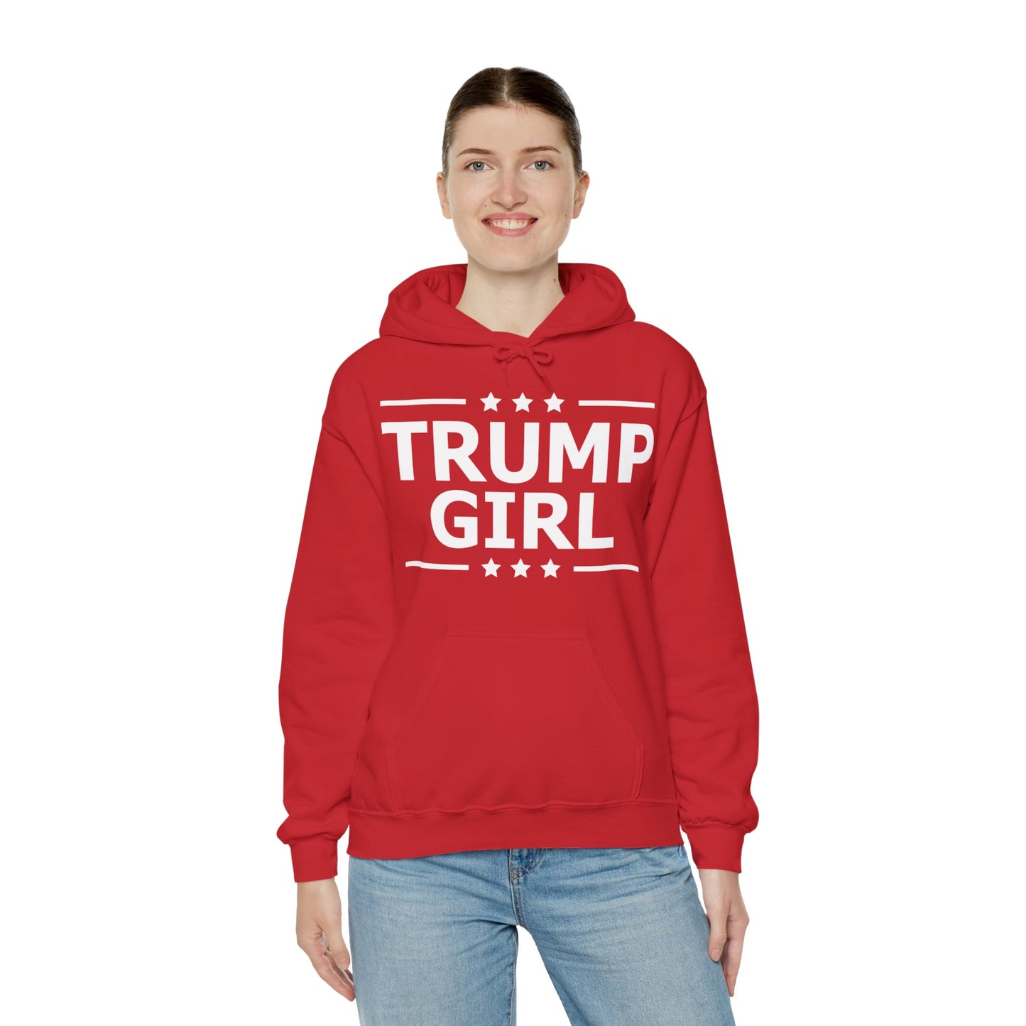 Cute Trump Girl Republican US Flag 2024 Vintage Vote Hoodie