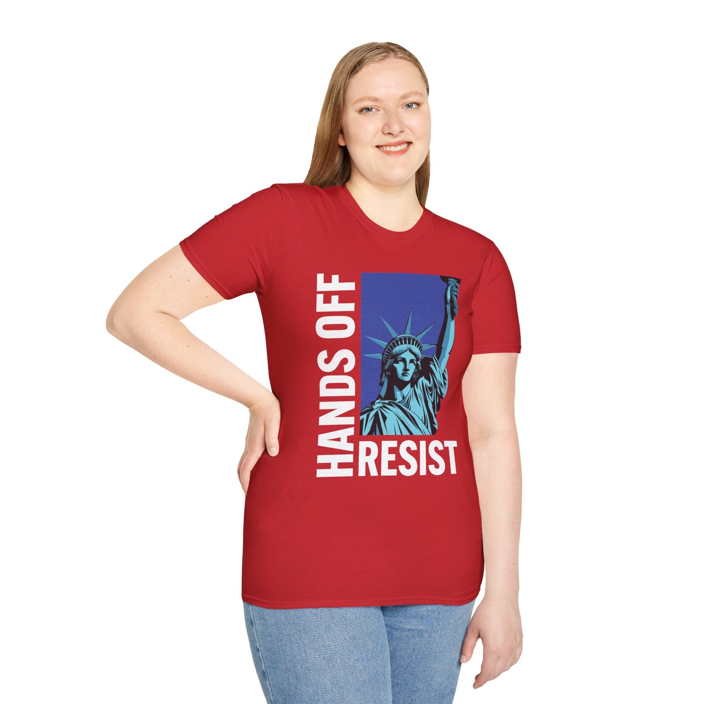 Resist Statue of Liberty Hands Off Resistance Protest T-Shirt For Men Women