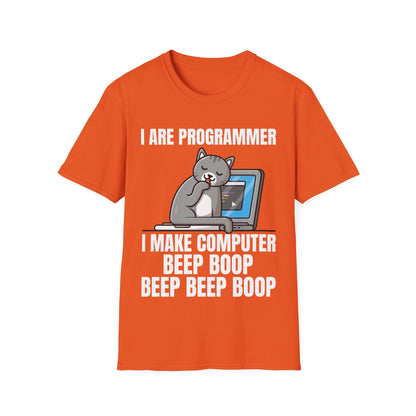 Funny I Are Programmer I Make Computer Beep Boop Cute Cat T-Shirt For Men Women T-Shirt