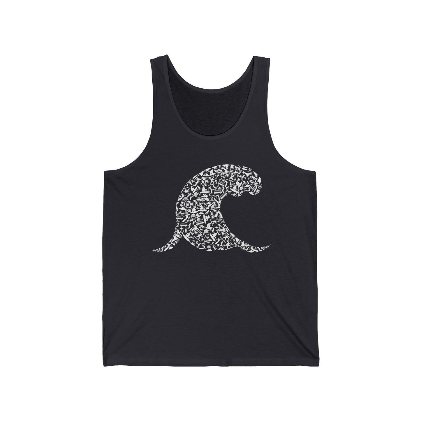 Silhouette Wave Cup For Surfer Surf Girls Surfing Tank Top