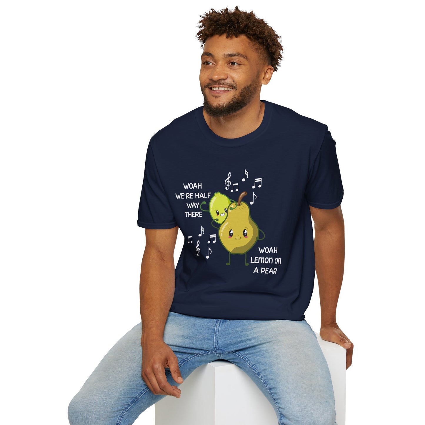 Funny Woah Lemon On A Pear Meme Unisex Softstyle T-Shirt for Teacher Foodie Travelers