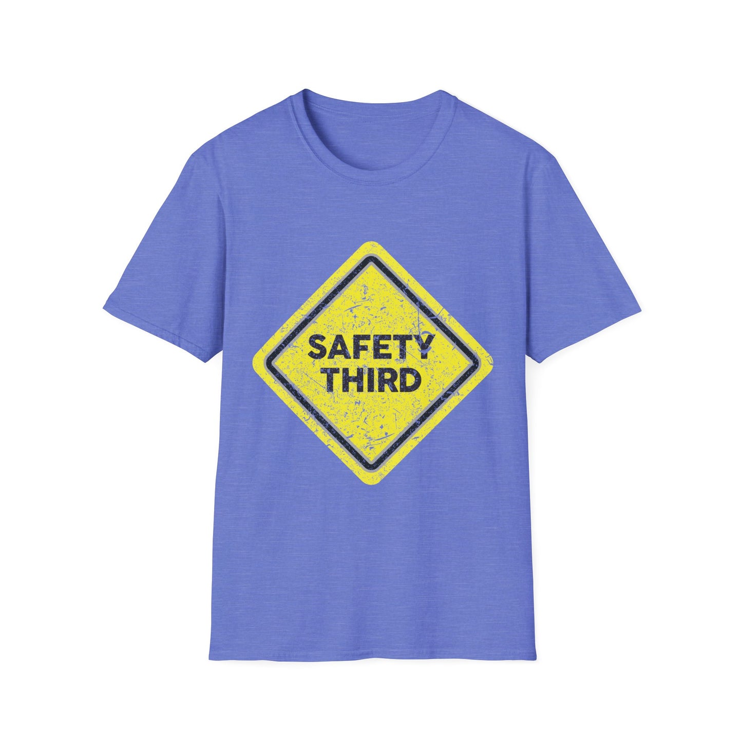 Funny Safety 3rd Third Distress Fun T-Shirt for Men Women