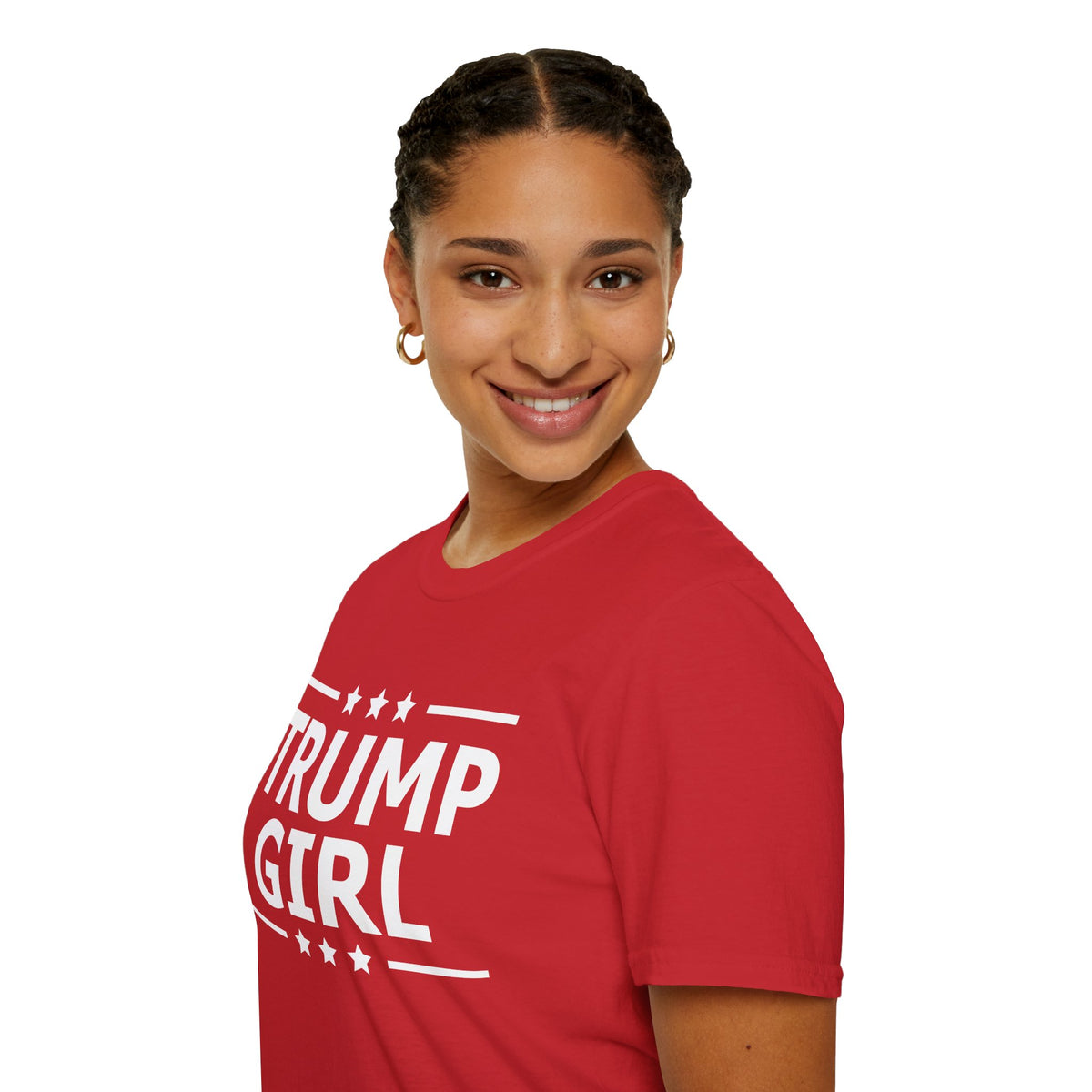 Cute Trump Girl Republican US Flag 2024 Vintage Vote T-Shirt