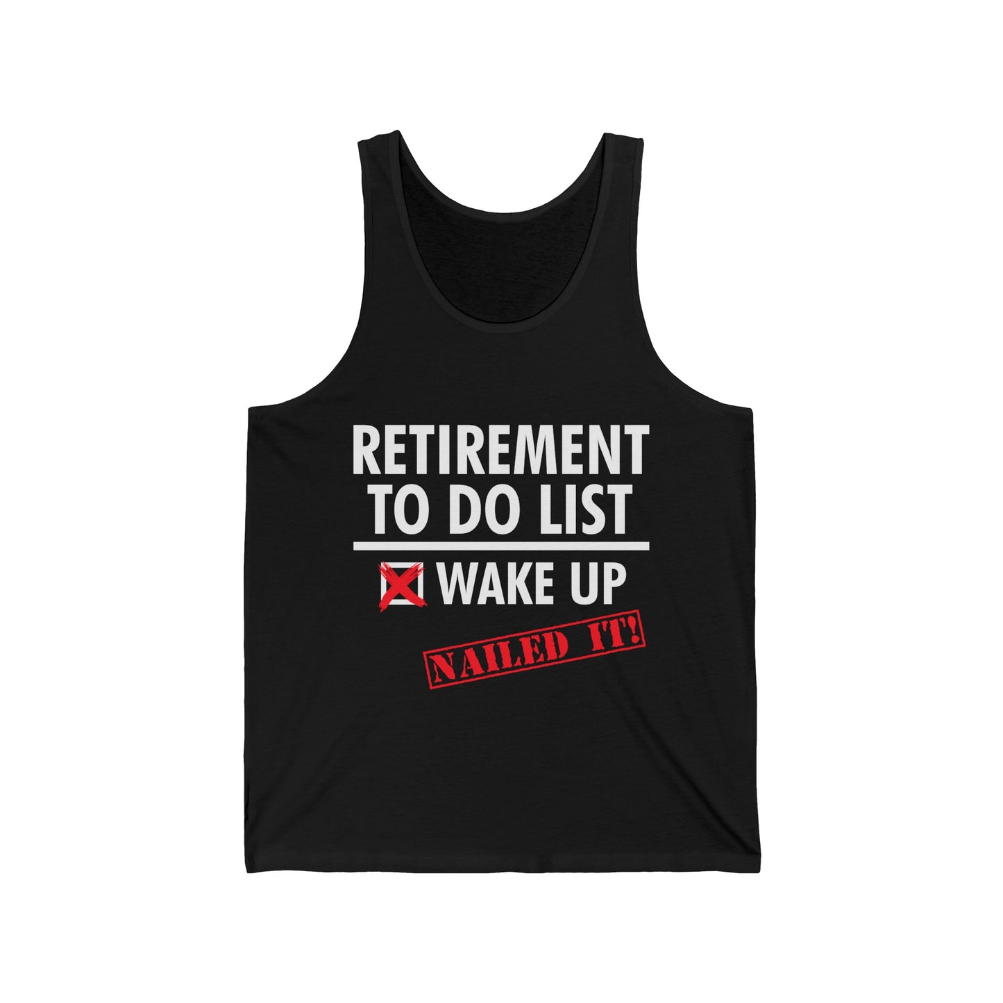 Funny Retirement to do List. Funny Retirement Humor Gift Tank Tops For Men Women