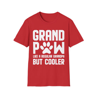 Funny Grandpaw Like Regular Grandpa But Cooler Fathers Day Dog Lovers Paw Grandpa T-Shirt For Men Travelers