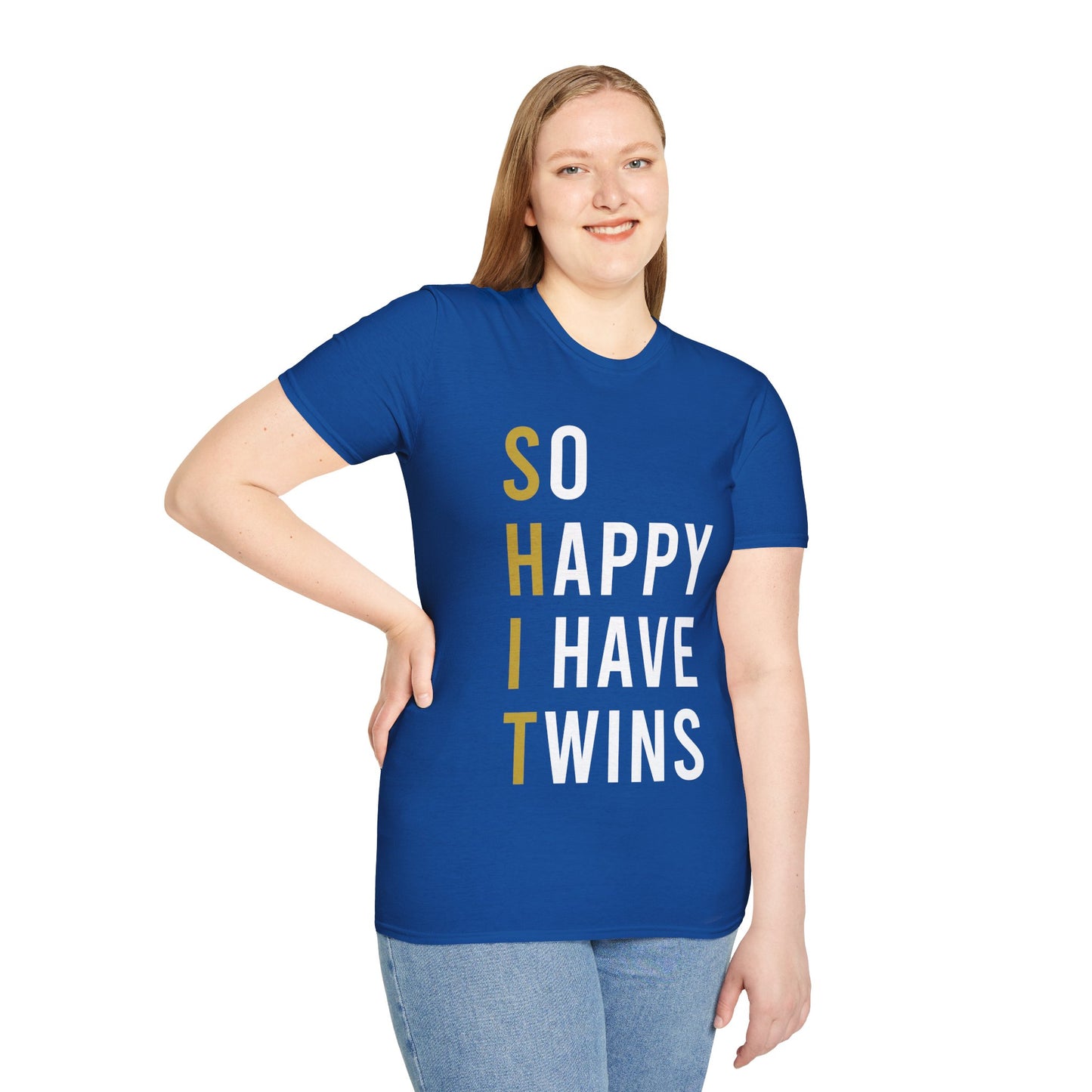 Funny So Happy I Have Twins Parent Mom Dad Saying Sarcastic T-Shirt Women