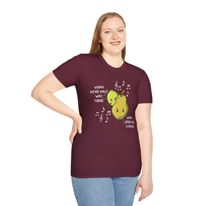 Funny Woah Lemon On A Pear Meme Unisex Softstyle T-Shirt for Teacher Foodie Travelers
