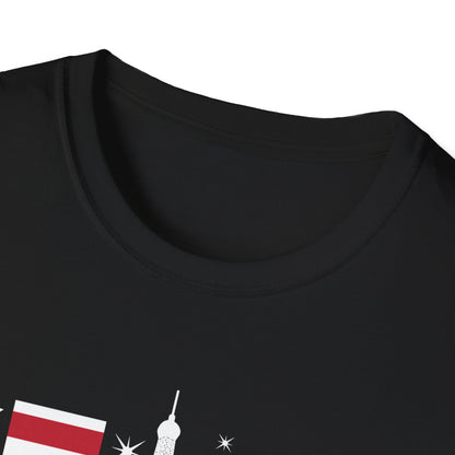 USA Eiffel Tower 2024 Summer Sports Patriotic Supporter T-Shirt For Men Women T-Shirt