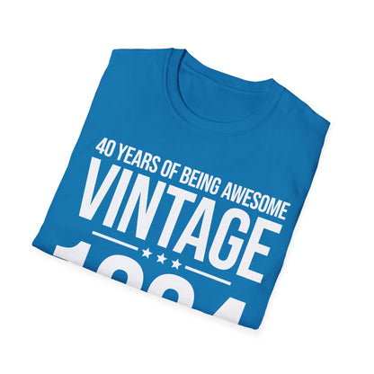 40 Year Old Gifts Vintage 1984 40 Years Awesome 40th Birthday T-Shirt