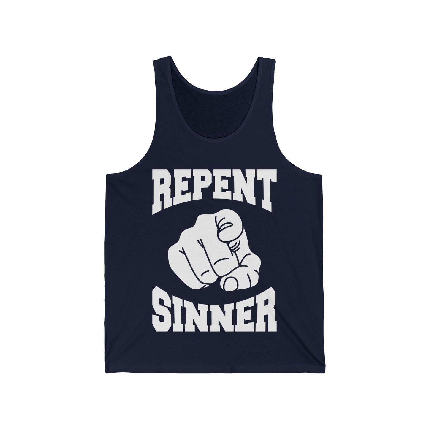 USA Funny Repent Sinner Christian Jesus Bible Tank Tops For Men Women