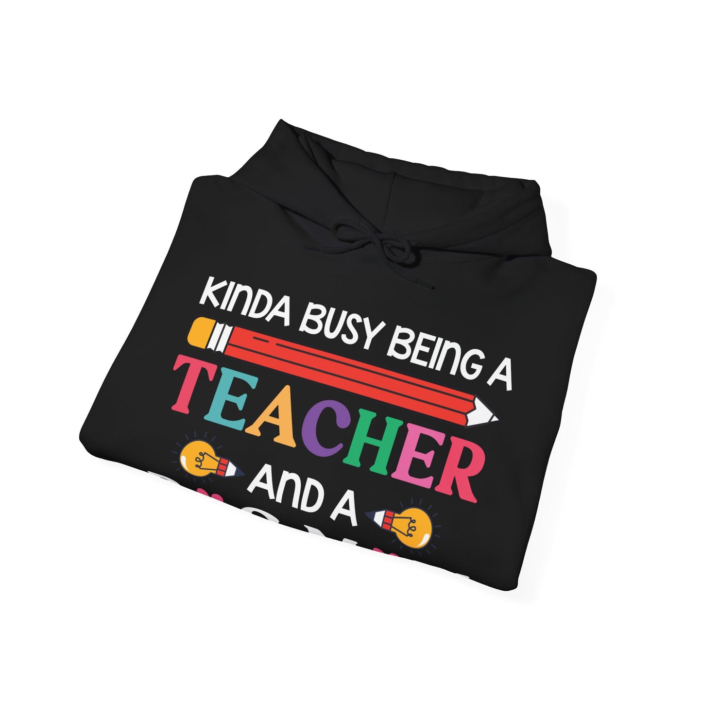 Kinda Busy Being A Teacher And A Dog Mom For Dog Lovers Pet Mothers Day Teachers Hoodie